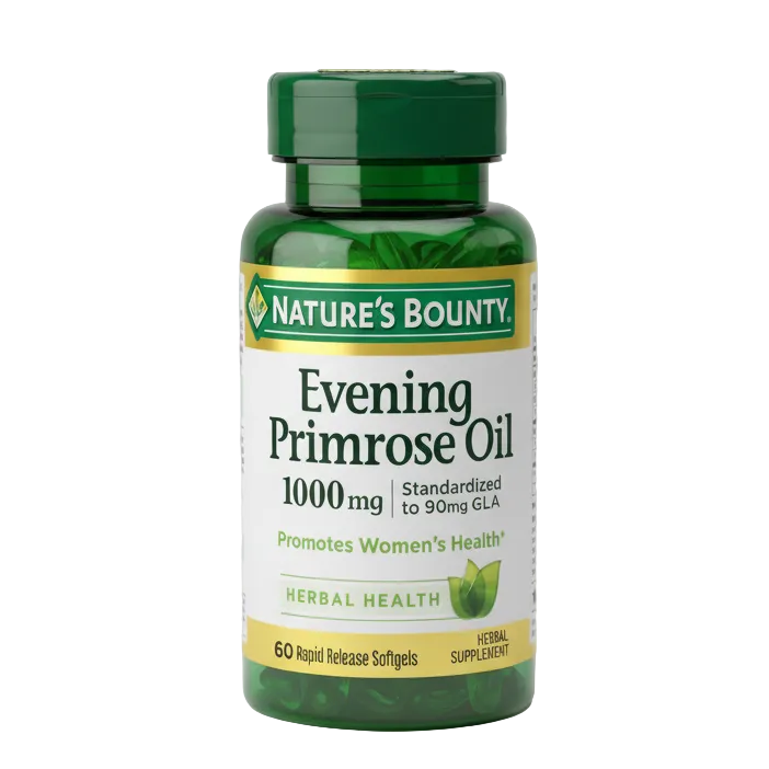 Nature's Bounty Evening Primrose Oil 1000mg 60 Softgels - 100% Original Imported Supplement | MyVitaminHub
