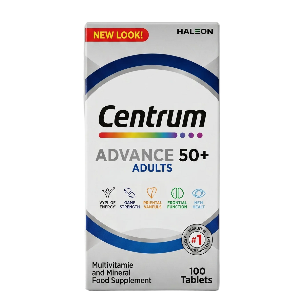 Front box of Centrum Advance 50+ Adults Daily Multivitamin 100 Tablets - 100% Original Imported | MyVitaminHub