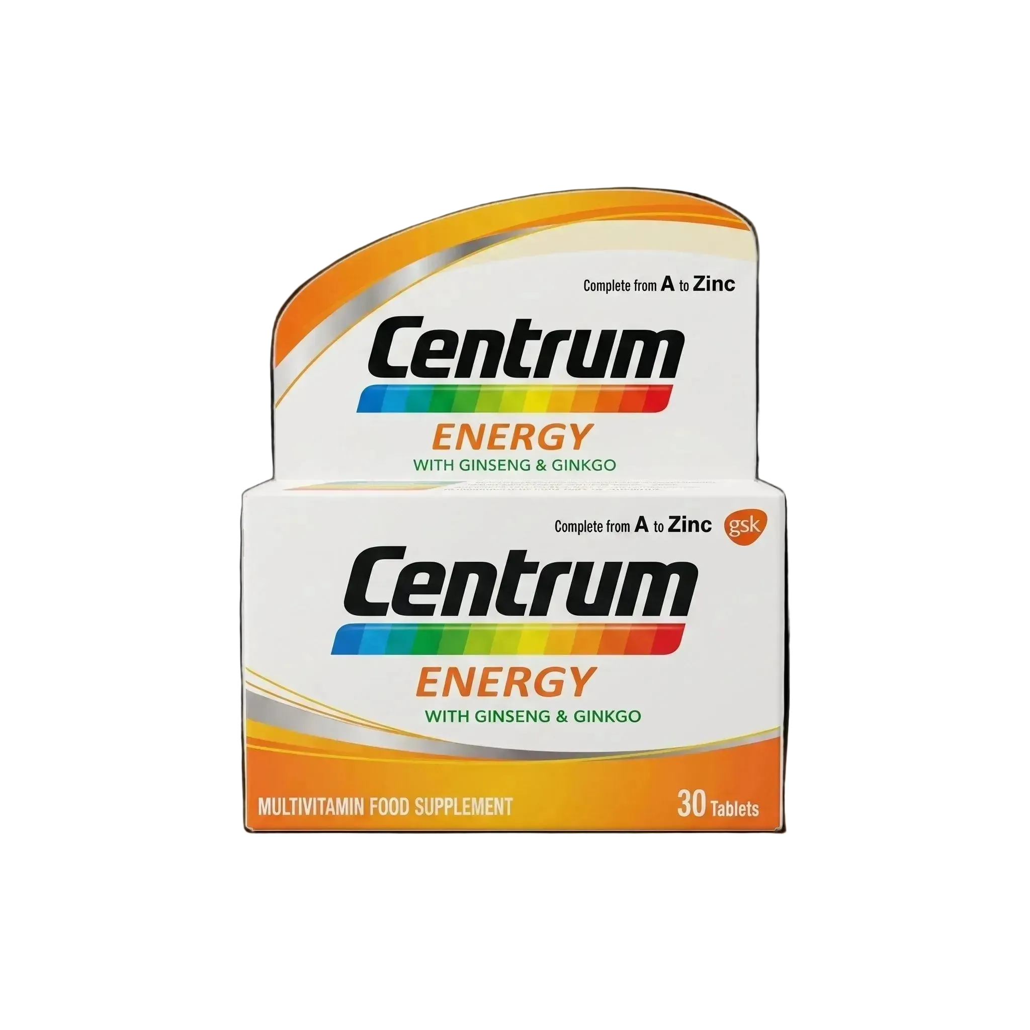 Front box of Centrum Energy with Ginseng & Ginkgo Multivitamin 30 Tablets - 100% Original Imported | MyVitaminHub
