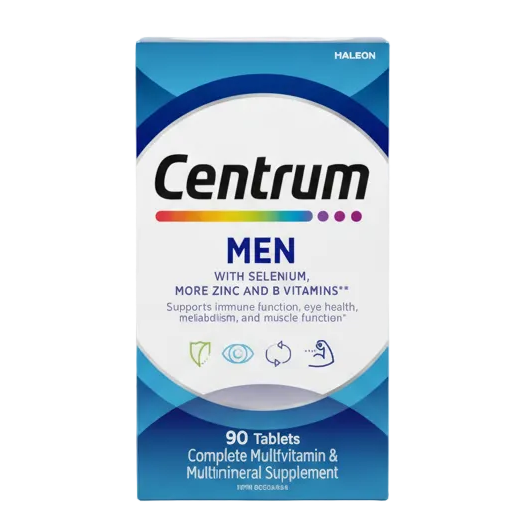 Front box of Centrum Men Complete Daily Multivitamin 90 Tablets - 100% Original Imported | MyVitaminHub