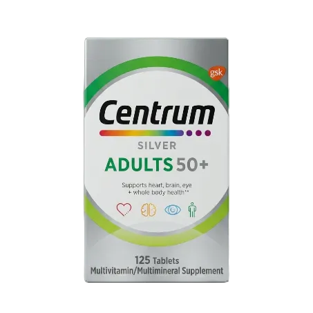Front box of Centrum Silver Adults 50+ Complete Daily Multivitamin 125 Tablets - 100% Original Imported | MyVitaminHub