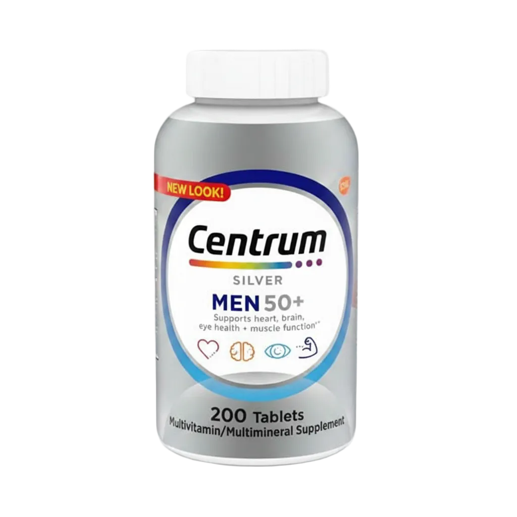 Front box of Centrum Silver Men 50+ Complete Daily Multivitamin 200 Tablets - 100% Original Imported | MyVitaminHub
