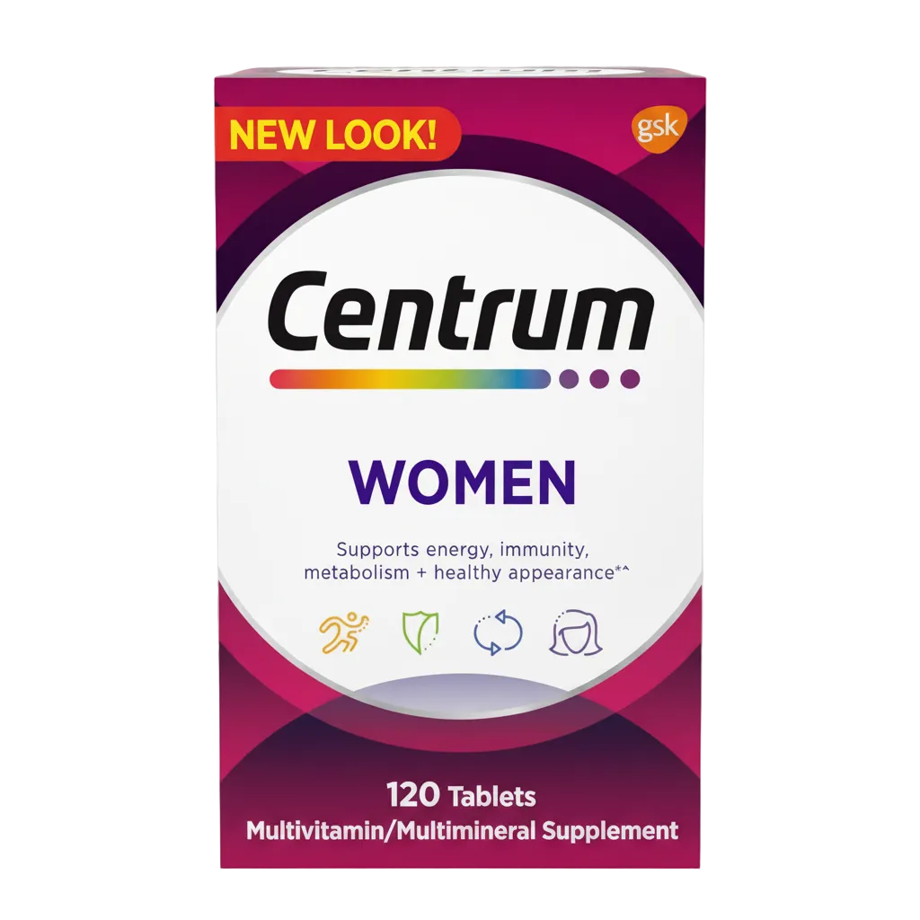Front box of Centrum Women Complete Daily Multivitamin 120 Tablets - 100% Original Imported | MyVitaminHub