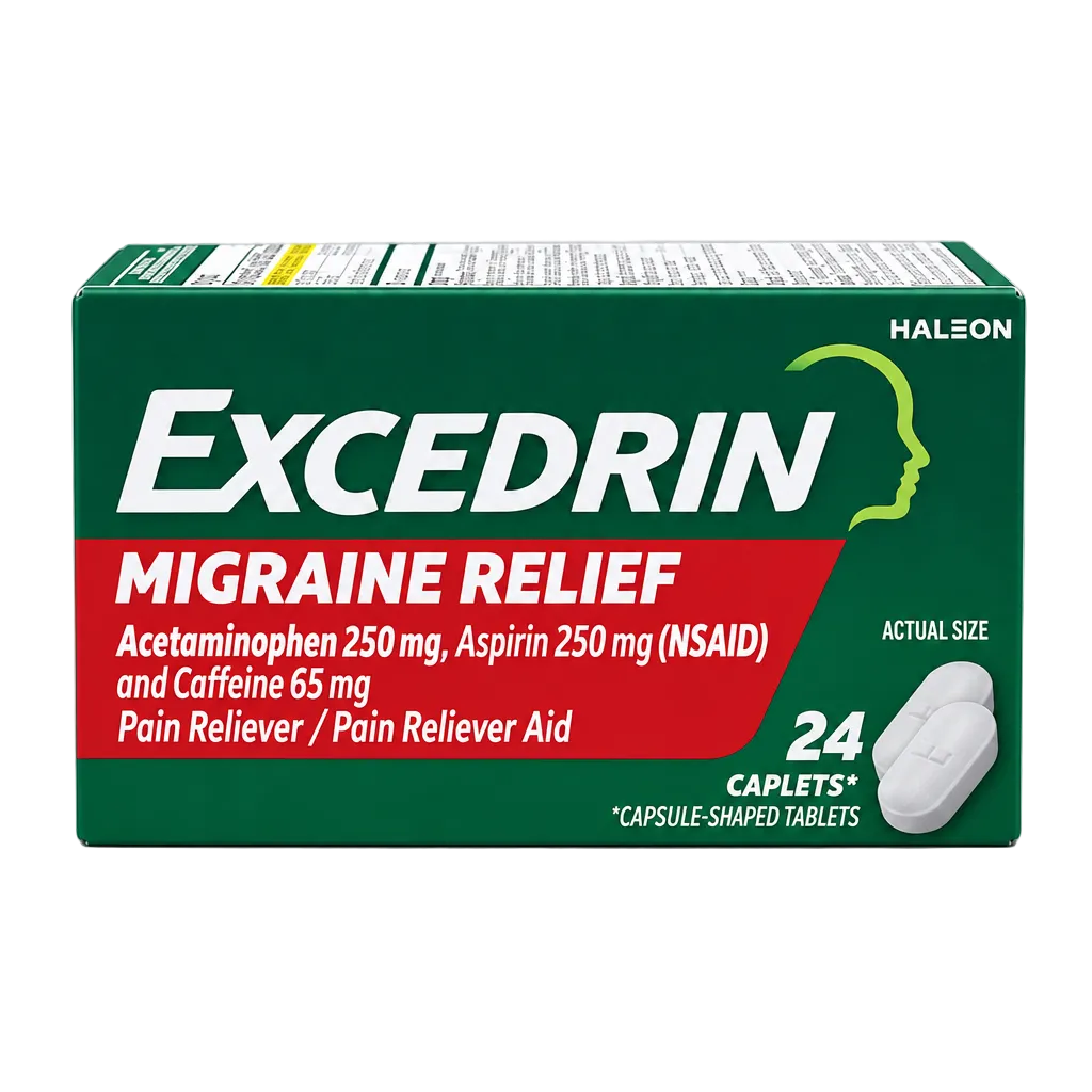 Excedrin Migraine Relief 24 Caplets - Front