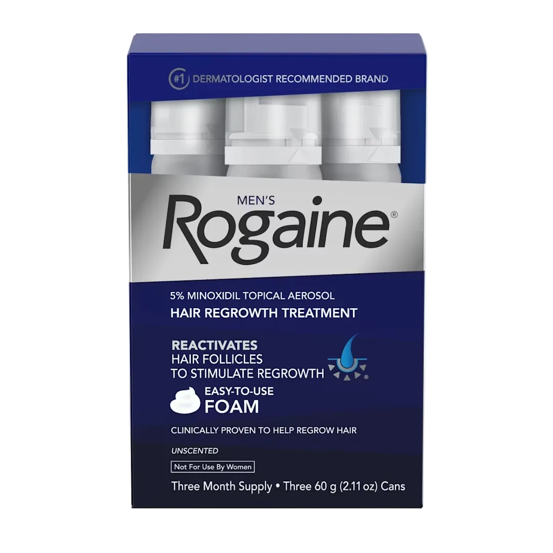 Men's Rogaine Drug Facts – Active Ingredient Minoxidil 5%, Directions and Warnings | MyVitaminHub
