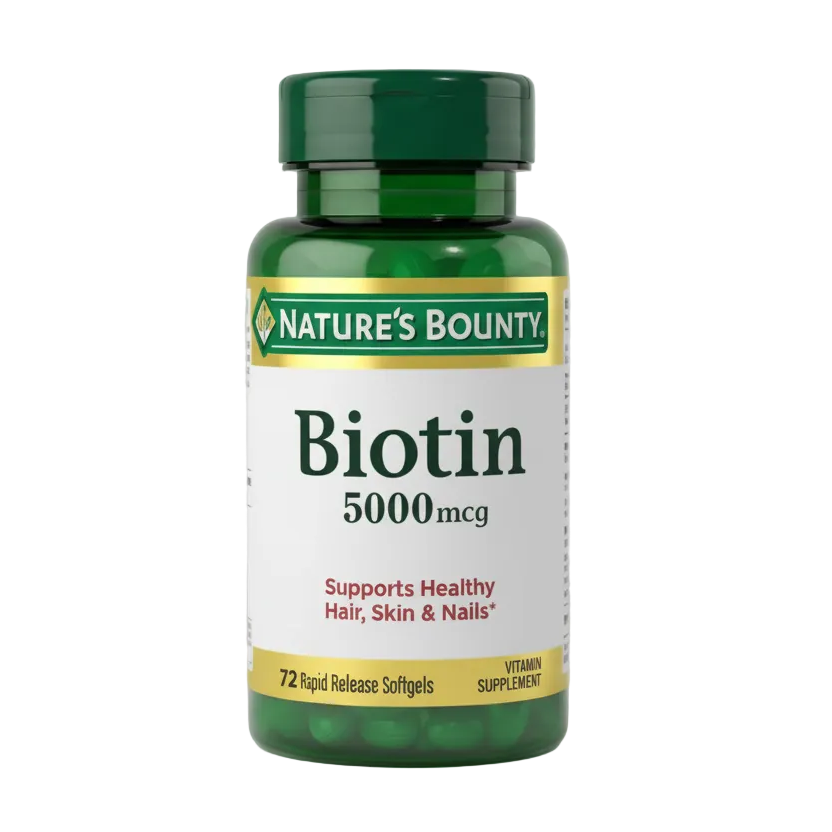 Nature's Bounty Biotin 5000mcg 72 Rapid Release Softgels - 100% Original Imported Supplement | MyVitaminHub
