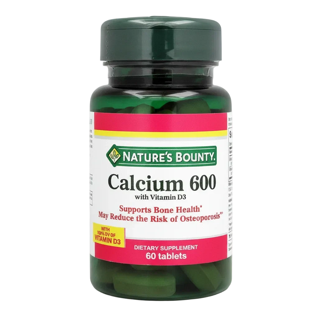Nature's Bounty Calcium 600 with Vitamin D3 60 Tablets - 100% Original Imported Supplement | MyVitaminHub
