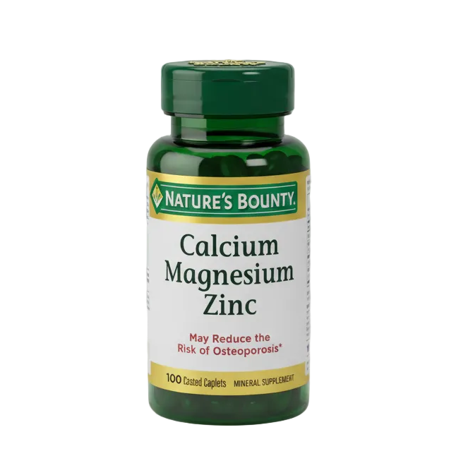 Nature's Bounty Calcium Magnesium Zinc 100 Coated Caplets - 100% Original Imported Supplement | MyVitaminHub

