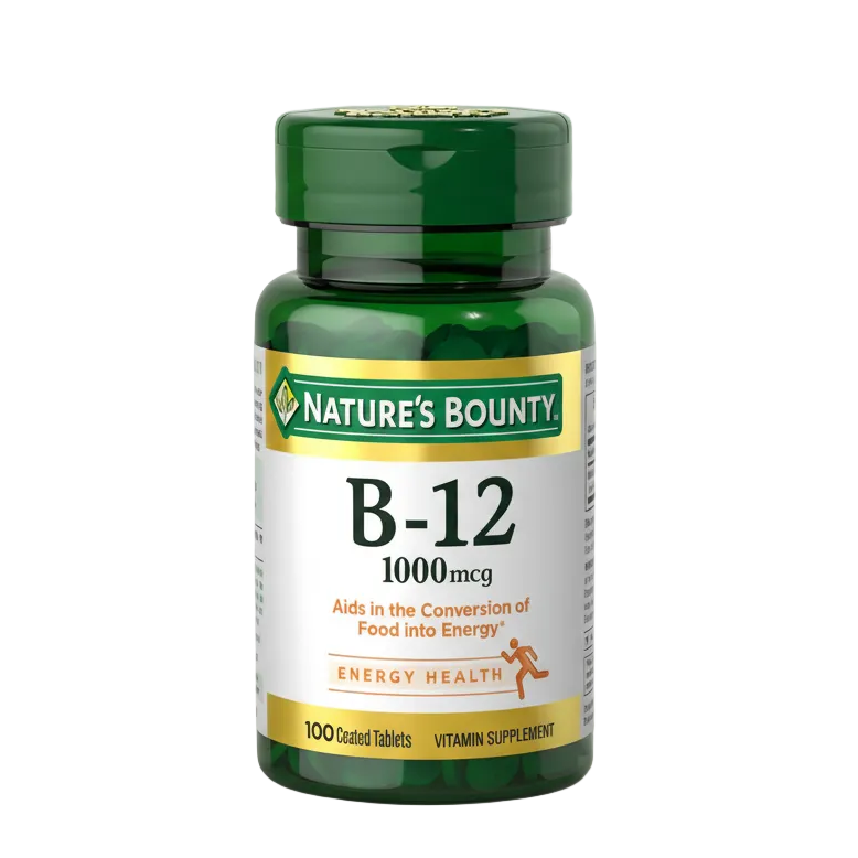 Nature's Bounty Vitamin B-12 1000mcg 100 Coated Tablets - 100% Original Imported Supplement | MyVitaminHub
