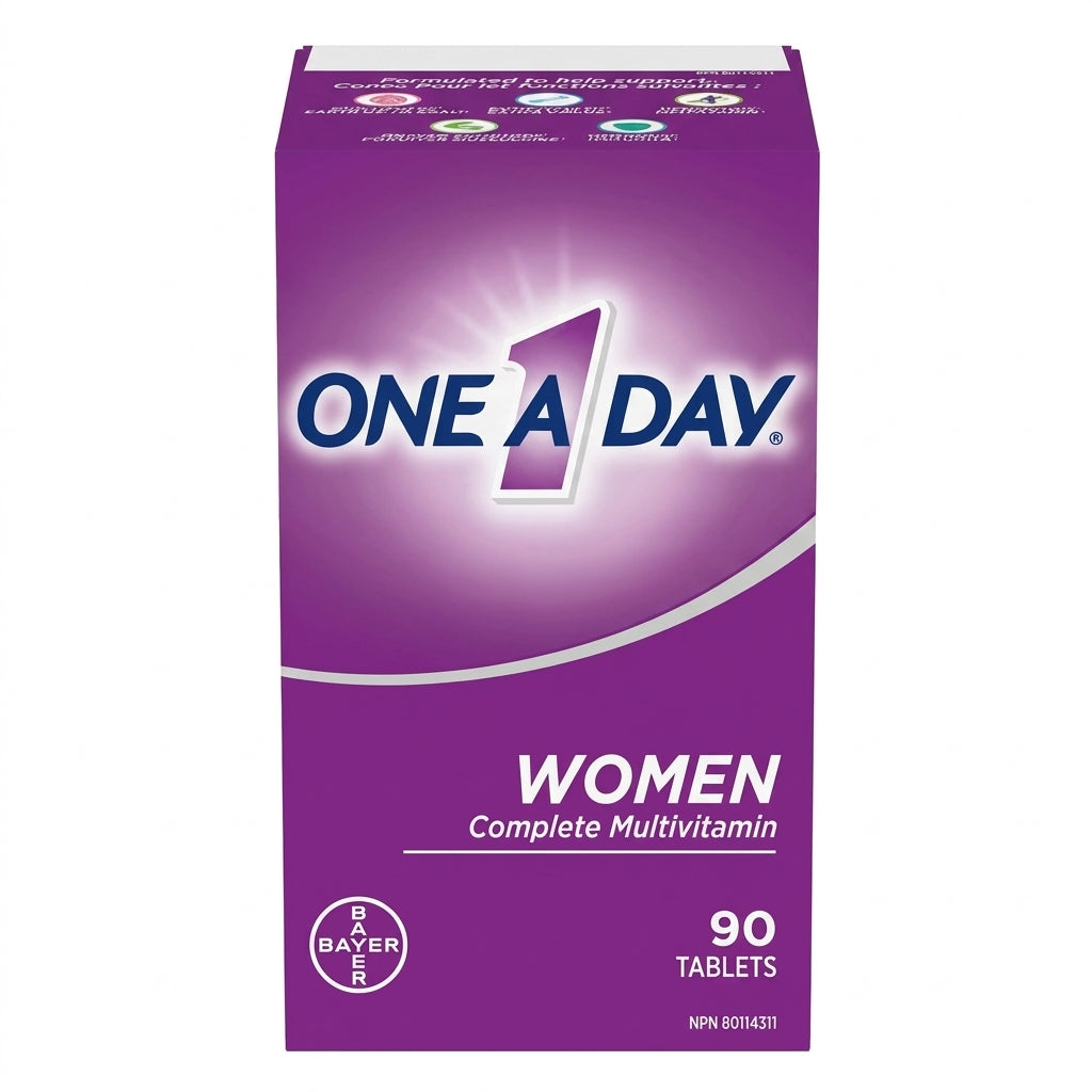 Front bottle of One A Day Women's Complete Multivitamin 90 Tabs - Imported USA | MyVitaminHub