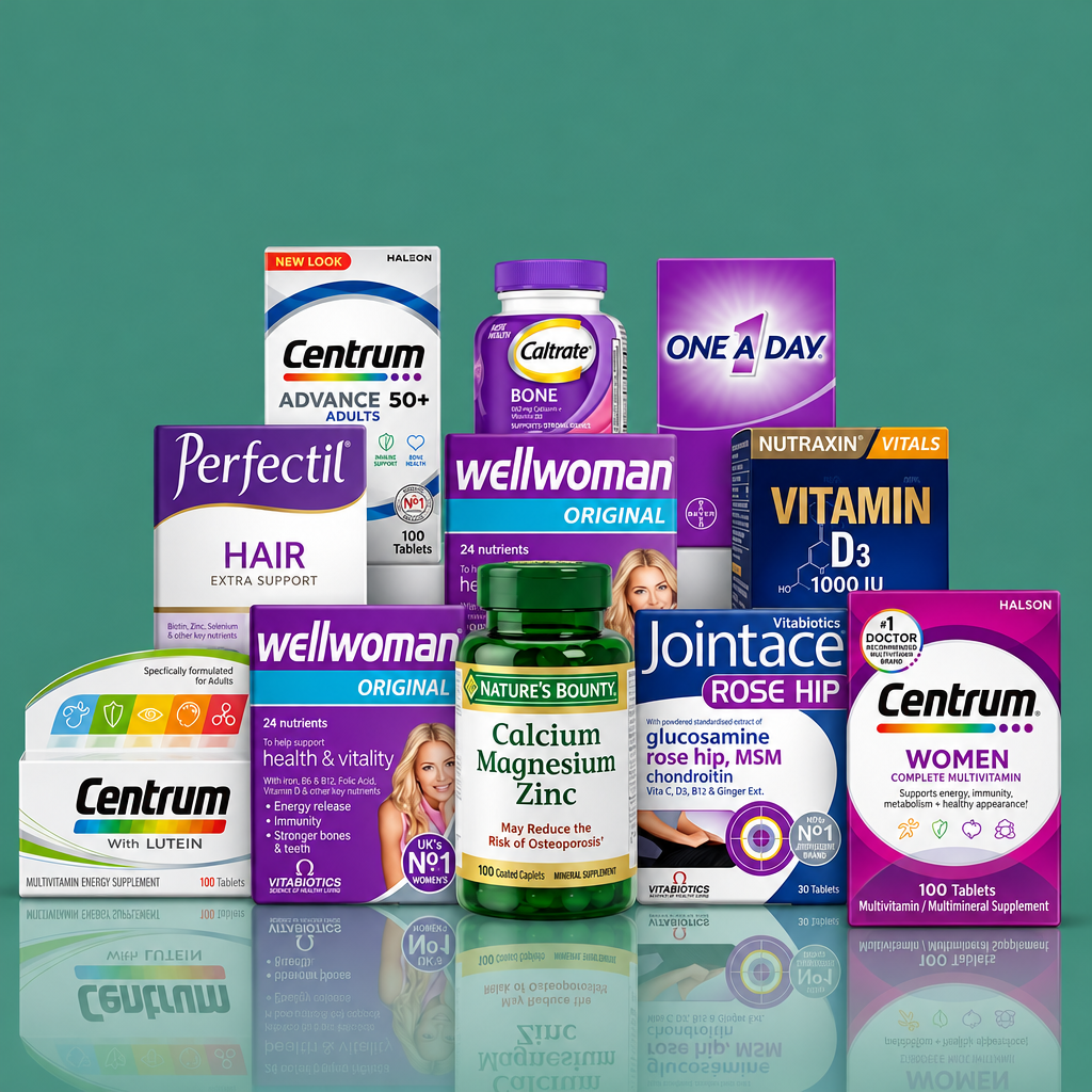 Assorted vitamins and supplements