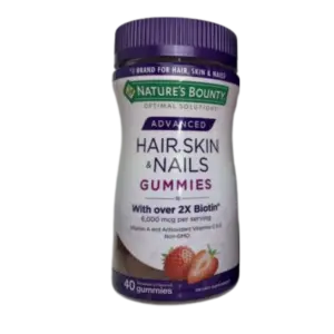 Nature's Bounty Advance Hair, Skin & Nails Gummies 2x Biotin 600 mcg 40 gummies