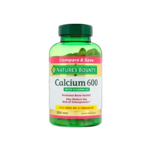 Nature's Bounty Calcium 600 with Vitamin D3, 250 Tablets