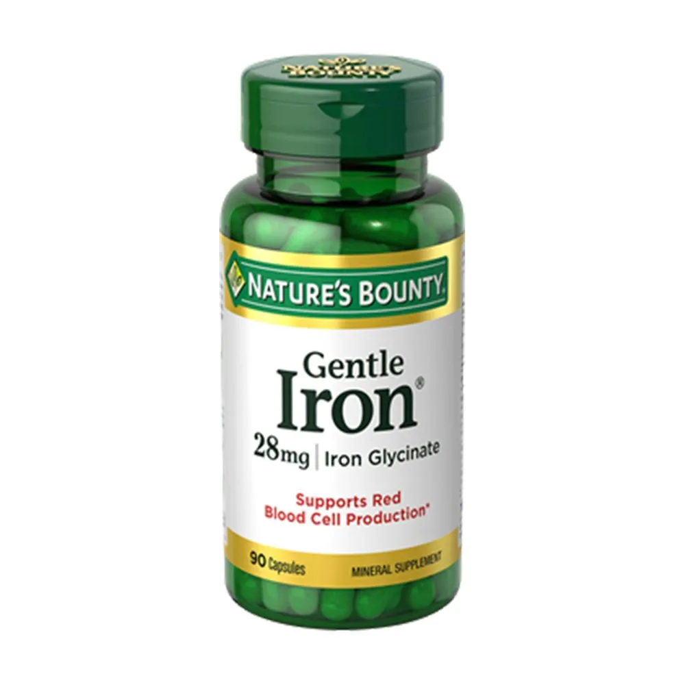 Nature's Bounty Gentle Iron 28mg 90 Capsules
