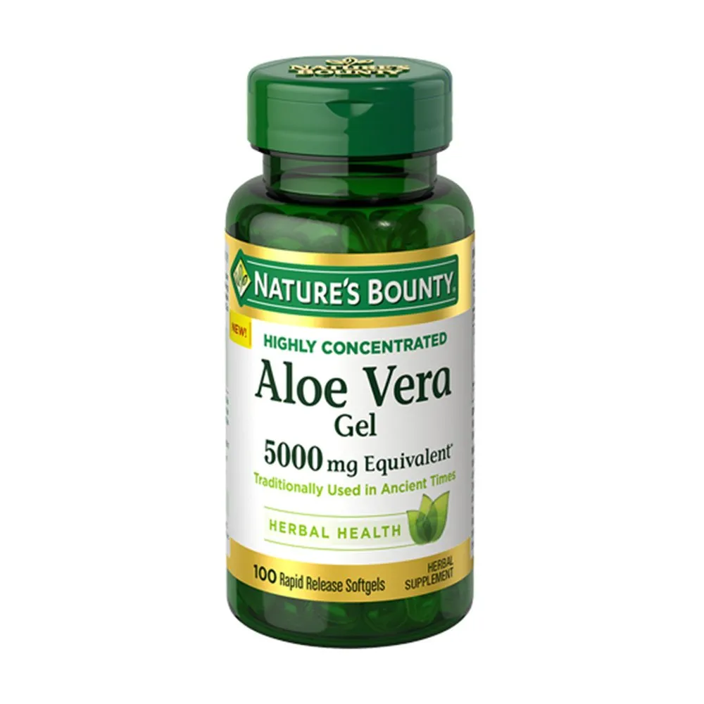 Nature's Bounty Highly Concentrated Aloe Vera Gel 100 Softgels