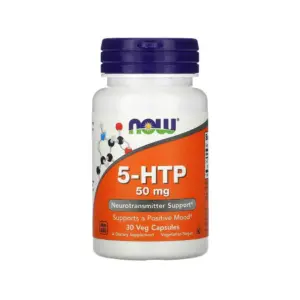 NOW 5-HTP 50 mg neurotransmitter support 30 Veg Capsules