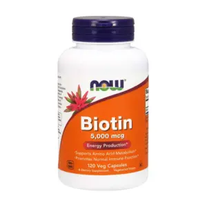 Now Biotin 5000 mcg 120 Veg Capsules