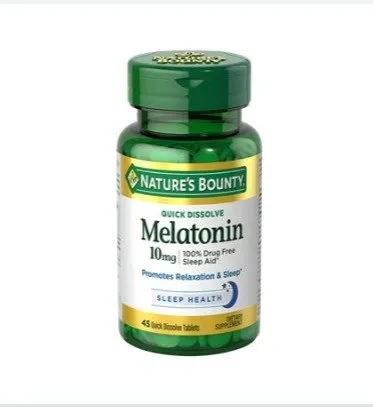 Nature's Bounty Melatonin 10 mg Sleep Health 45 Capsules