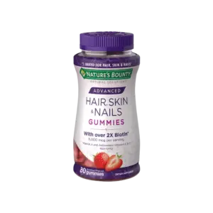 Nature's Bounty Advance Hair, Skin & Nails Gummies 2x Biotin 600 mcg 80 gummies