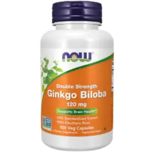 Now Double Strength Ginkgo Biloba 120mg (100 veg capsules)