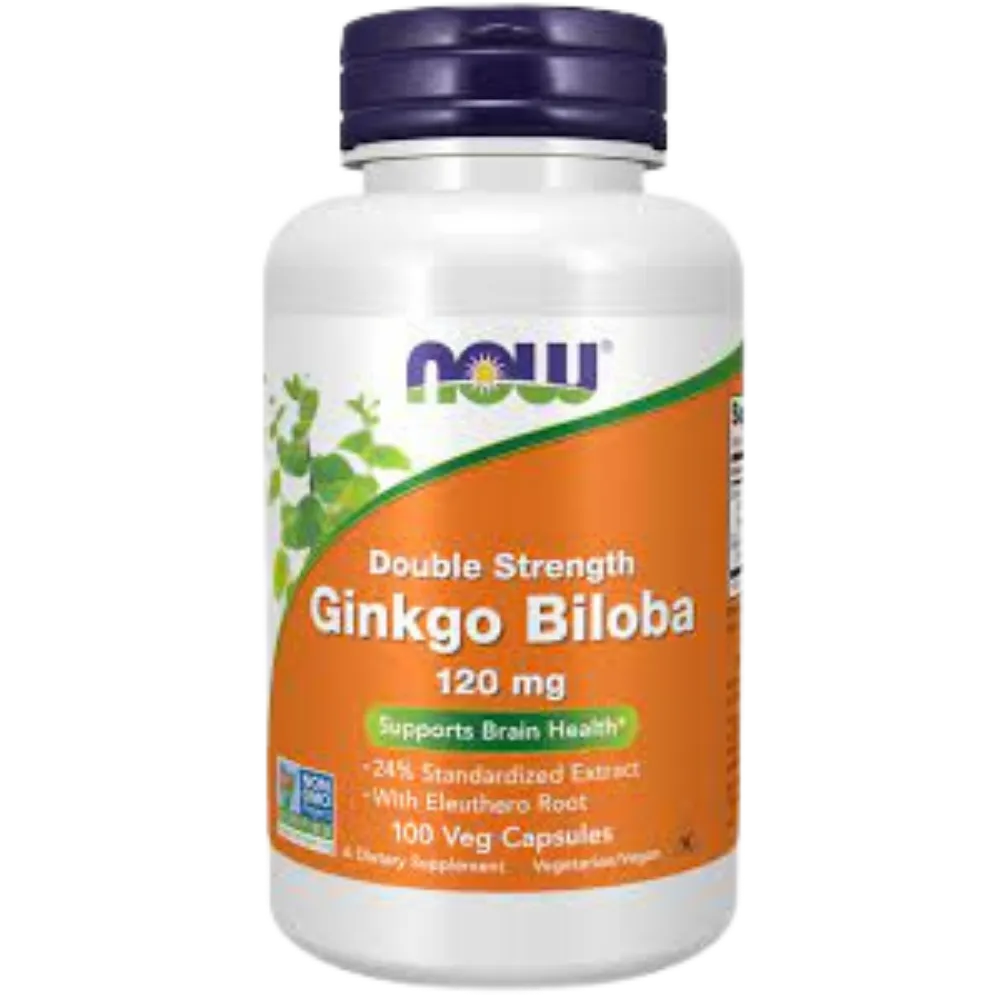 Now Double Strength Ginkgo Biloba 120mg (100 veg capsules)